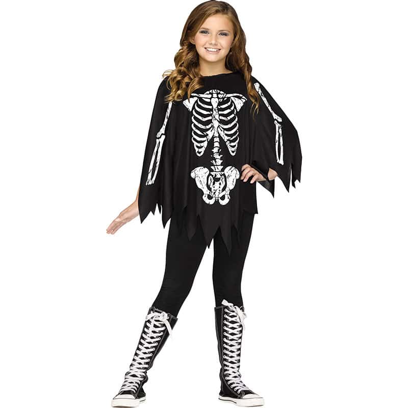 Girl Skeleton Poncho